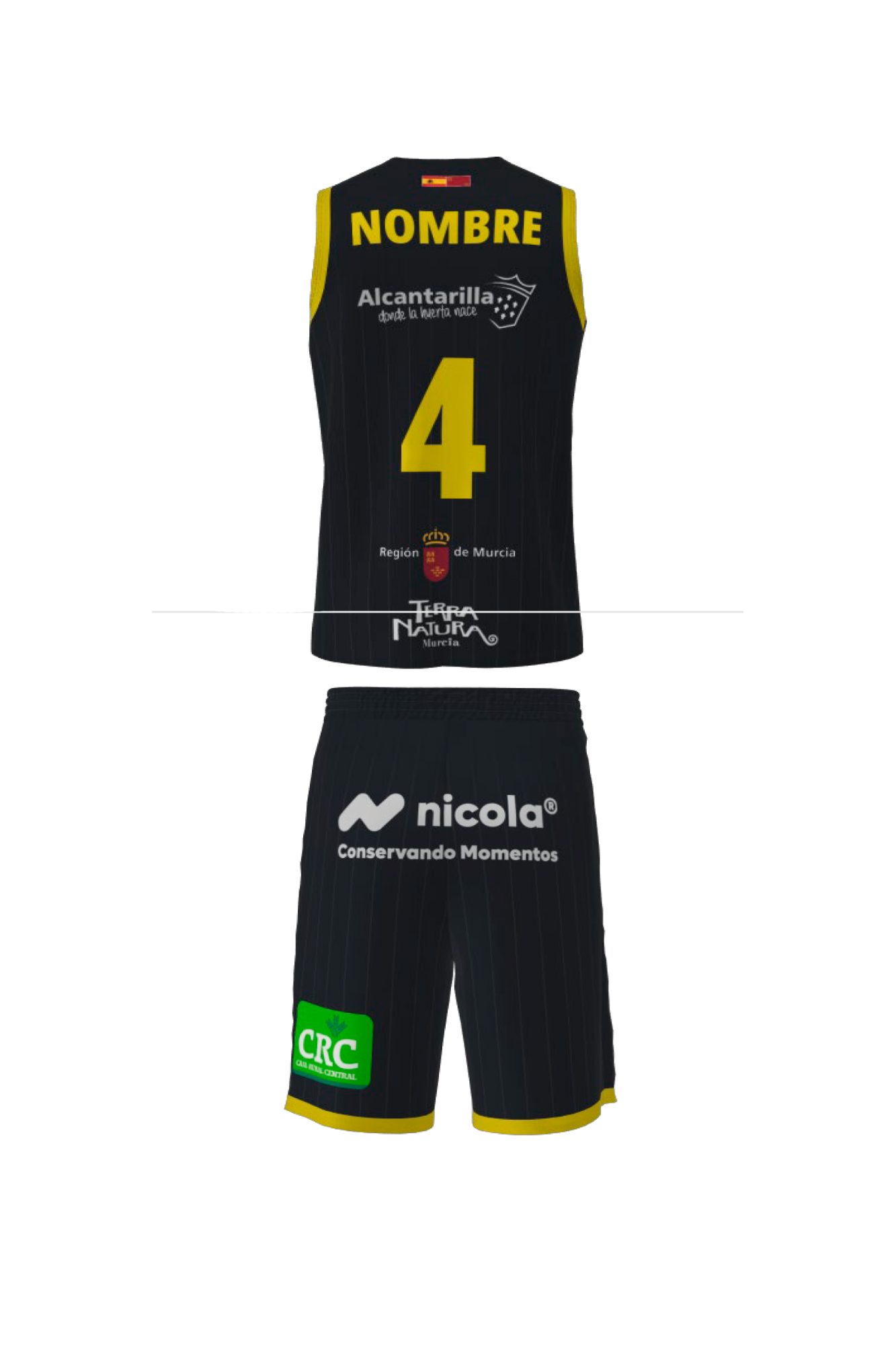 EQUIPACION COMPLETA LF ENDESA NEGRA REVERSO